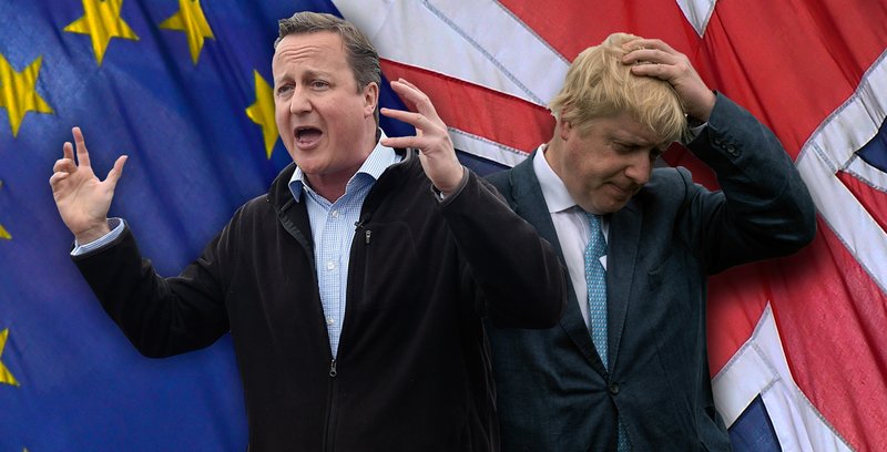 David Cameron barðist fyrir veru Bretlands í ESB en Boris Johnson barðist fyrir úrsögn.