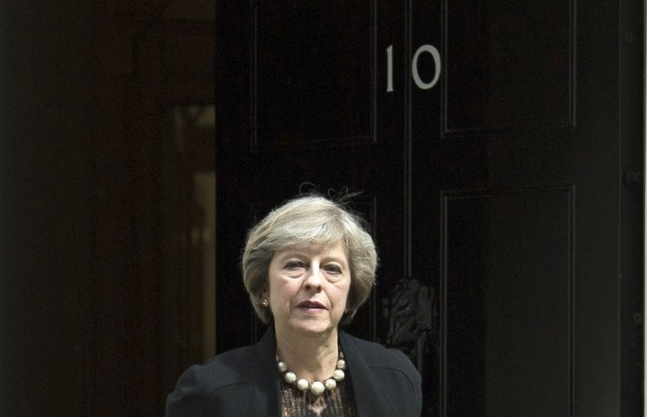 Theresa May, fráfarandi forsætisráðherra Bretlands.
