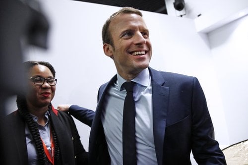 Emmanuel Macron, frambjóðandi En Marche!. MYND:EPA