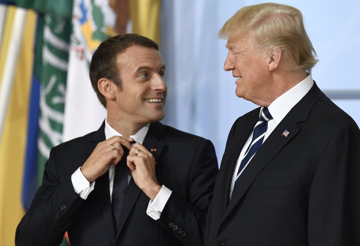 Emmanuel Macron, forseti Frakklands, og Donald Trump, forseti Bandaríkjanna.