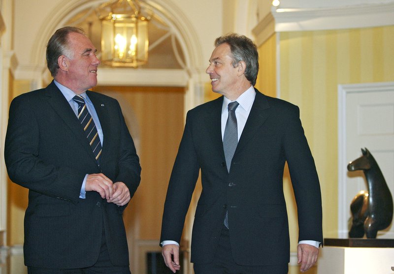 Halldór Ásgrímsson var forsætisráðherra á árunum 2004 til 2006. Hann sést hér með Tony Blair, fyrrverandi forsætisráðherra Bretlands.