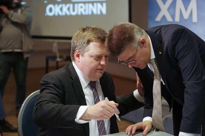 Sigmundur Davíð Guðlaugsson og Gunnar Bragi Sveinsson.