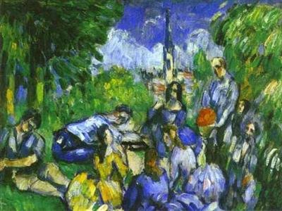 Paul Cézanne gerði líka sína útgáfu af Hádegisverðinum í grasinu.