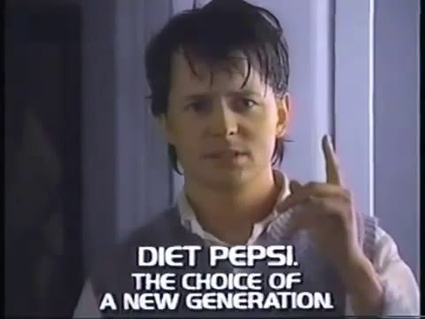 Michael J Fox fór fyrir kosningaherferð Pepsi, sem saxaði stanslaust á markaðsforskot Coca-Cola, ekki síst hjá ungu fólki.