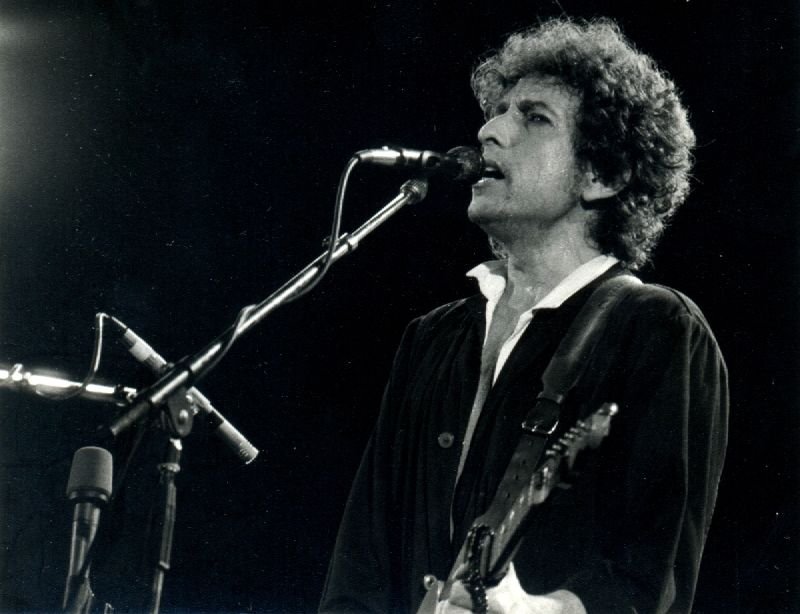 Bob Dylan á tónleikum.