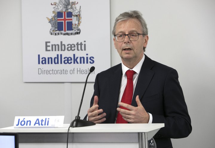 Jón Atli Benediktsson, rektor Háskóla Íslands, var meðal gesta á upplýsingafundi almannavarna í dag.