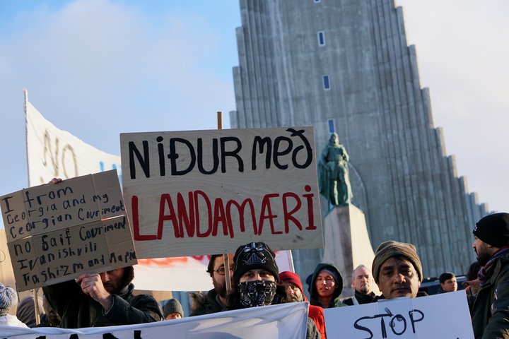 Flóttafólk mótmælir - 13. febrúar 2019