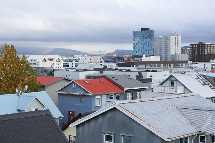 Hús í miðbæ Reykjavíkur