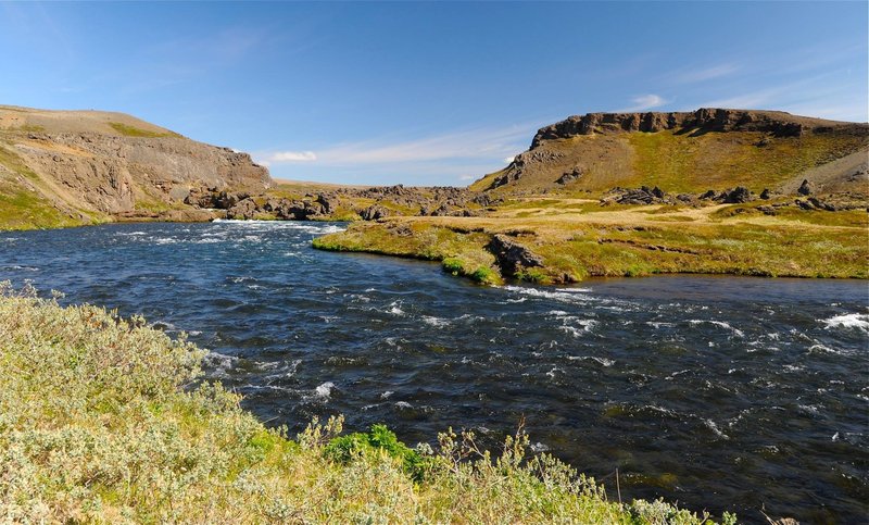 Svartá, hin af Svartá þar sem Suðurá og Svartá renna saman. Mynd: JAÞ.