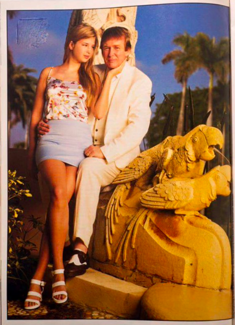 Ivanka og Donald Trump í Vanity Fair árið 1996. Ivanka var þá 15 ára gömul. 