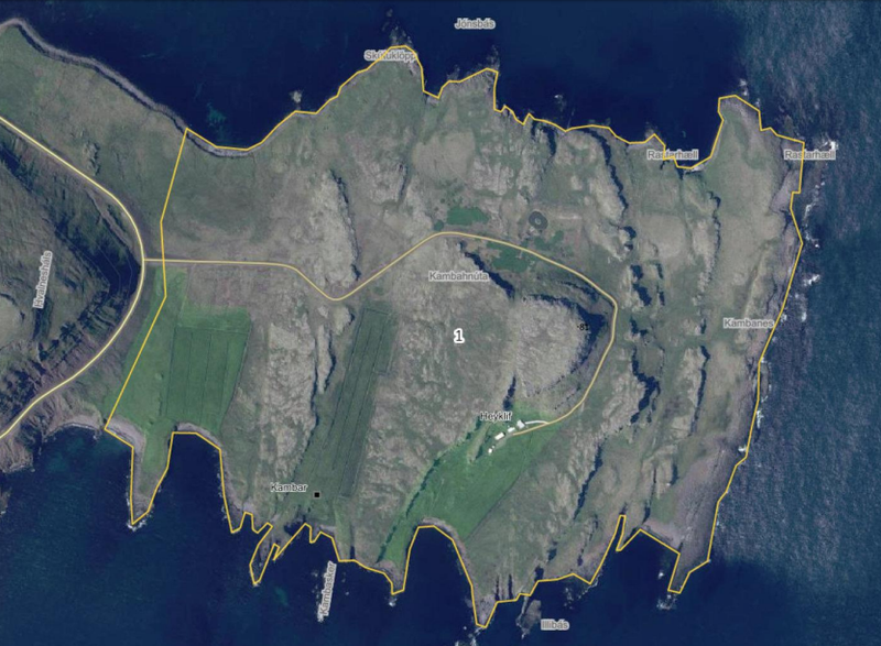 Kambanes. Deiliskipulagssvæðið er 132 hektarar að stærð.