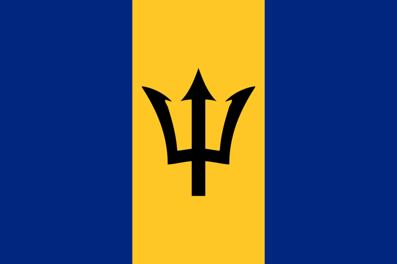 Þjóðfáni Barbados.