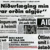 Dæmi um fyrirsagnir frétta dagblaðanna á árunum 1985 og 1986.