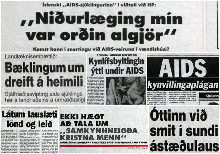 Dæmi um fyrirsagnir frétta dagblaðanna á árunum 1985 og 1986.