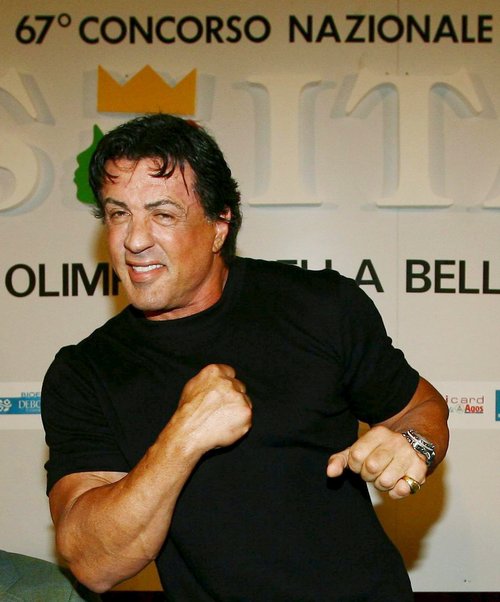 Sylvester Stallone lék bardagakappann frá Philadelphia, Rocky Balboa. Mynd: EPA.