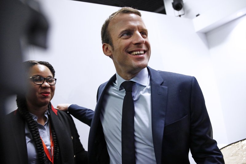 Emmanuel Macron, frambjóðandi En Marche!. MYND:EPA