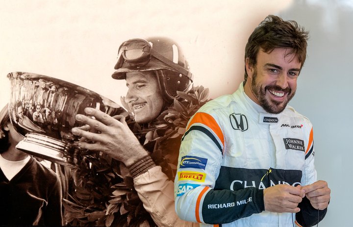 Graham Hill er sá eini sem hefur unnið þríkrúnuna. Fernando Alonso hyggist feta í fótspor hans.