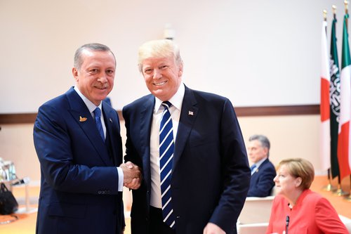 Trump og Erdogan á góðri stund. Mynd: EPA