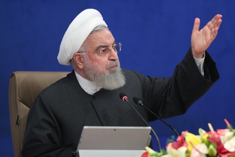 Hassan Rouhani forseti Írans á ríkisstjórnarfundi í byrjun febrúar. Mynd: EPA
