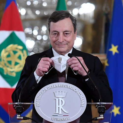 Mario Draghi, forsætisráðherra Ítalíu. Mynd: EPA