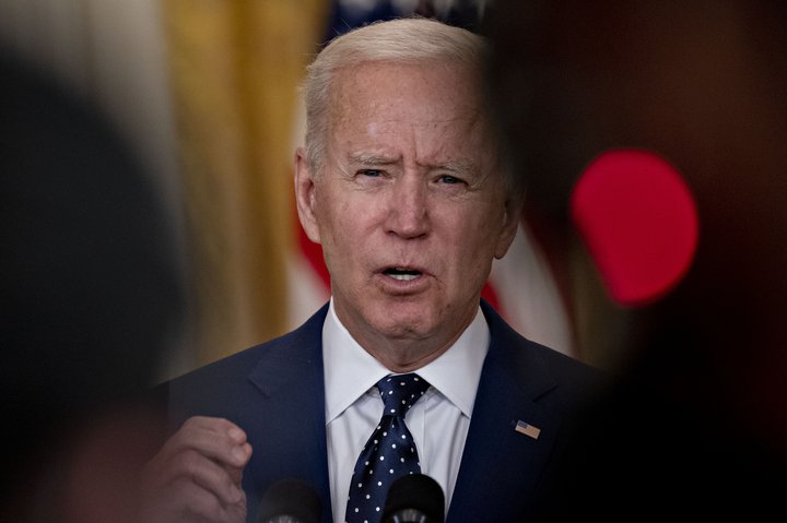 Joe Biden forseti Bandaríkjanna tilkynnti í apríl að viðskiptaþvingunum yrði beitt á Rússland vegna njósnanna.