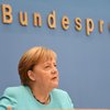Angela Merkel á sínum síðasta sumarblaðamannafundi. Hún lætur af embætti í haust eftir 16 ára setu í embætti Þýskalandskanslara