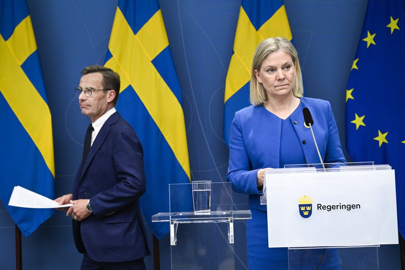 Ulf Kristersson og Magdalena Andersson forsætisráðherra.