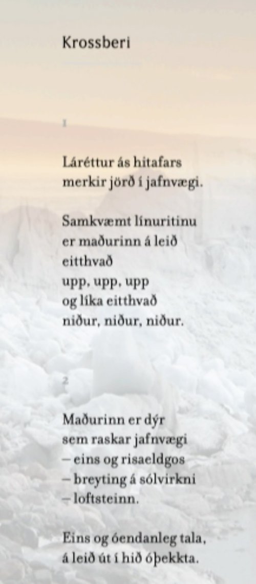 Ljóð eftir Öldu Björk Valdimarsdóttur.