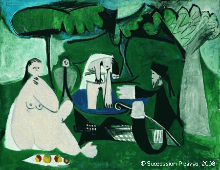 Pablo Picasso. Le déjeuner sur l'herbe d'après Manet.