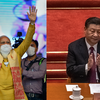 Narendra Modi, forseti Indlands, og Xi Jinping, forseti Kína.