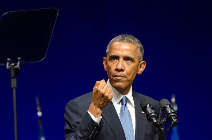 Barack Obama ávarpaði ráðstefnuna í París rétt í þessu. Erindi hans lauk á orðunum: „Hefjumst nú handa“.