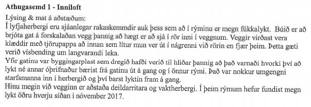 Hér má sjá lýsingu á aðstæðunum. Mynd: Vinnueftirlitið.