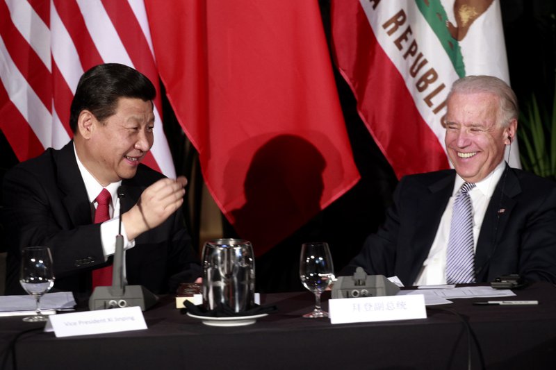Xi Jinping, forseti Kína og Joe Biden þegar hann var varaforseti Bandaríkjanna.